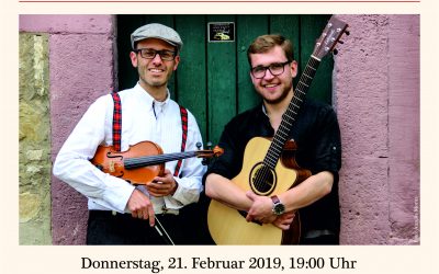 21.02.2019 → „Irish Folk & Dine“ im Foyer der WSCO