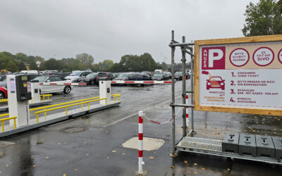 Schrankenanlage am Anger in Betrieb
